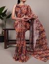 Ynf7039 Weightless Marbal With Floral Print Sarees Wholesalers In Delhi